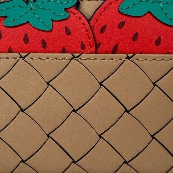 Kate Spade Picnic Perfect Strawberry Card Holder Wallet - Picture 3 of 11